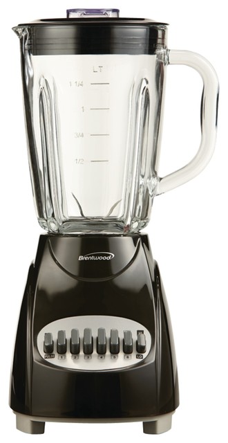 12-Speed Countertop Blender With Glass Jar, Black