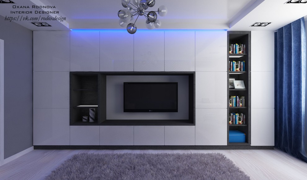 Гостиная hi-tech (17,8 кв.м)