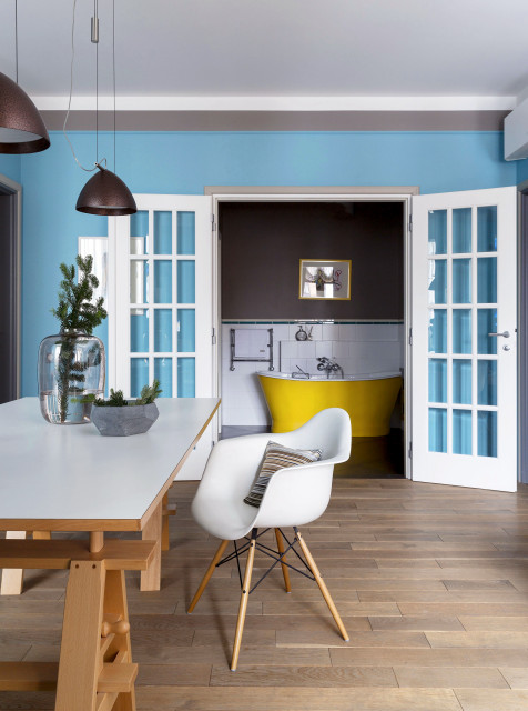 The Colourful Flat (Designer Ksenia Sadkova) contemporary-bedroom