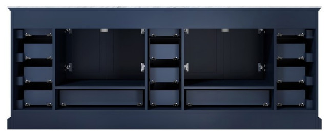 Dukes 84" Navy Blue Double Vanity - Transitional - Bathroom Vanities ...