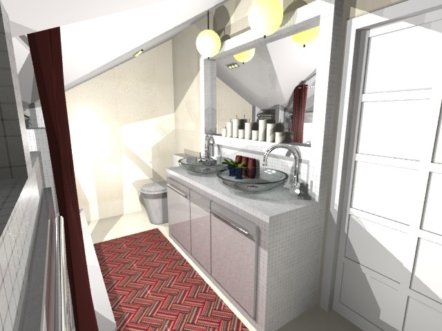 ванная комната на мансардном этаже