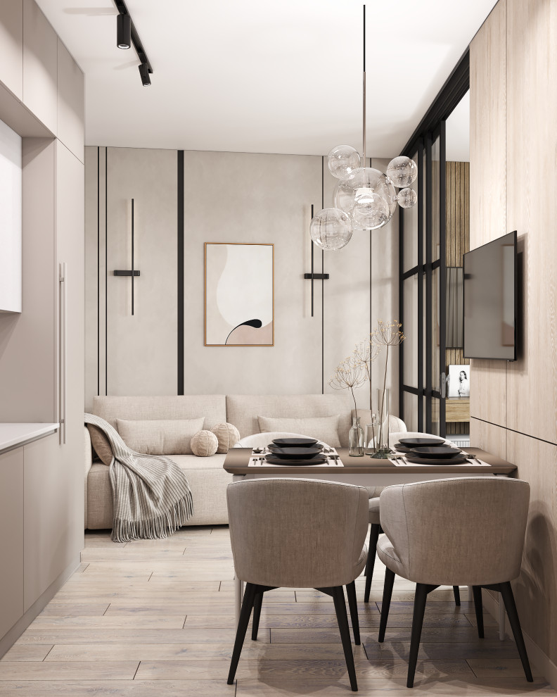 Проект современной квартиры 39 м² в Москве для двоих