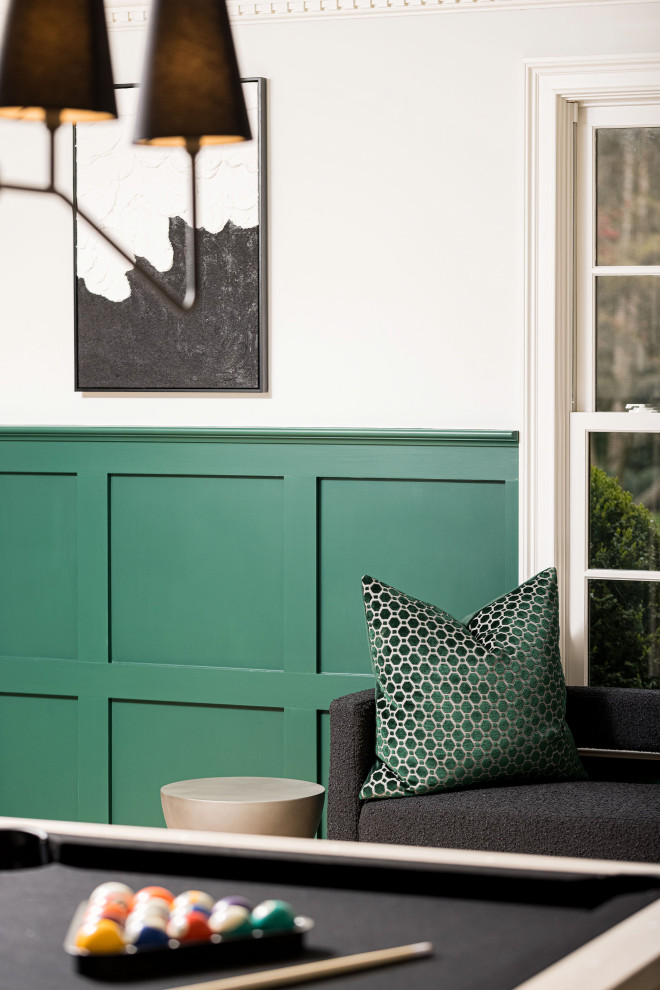 Ultra Modern Recreation Room Contemporain Salon Bridgeport par