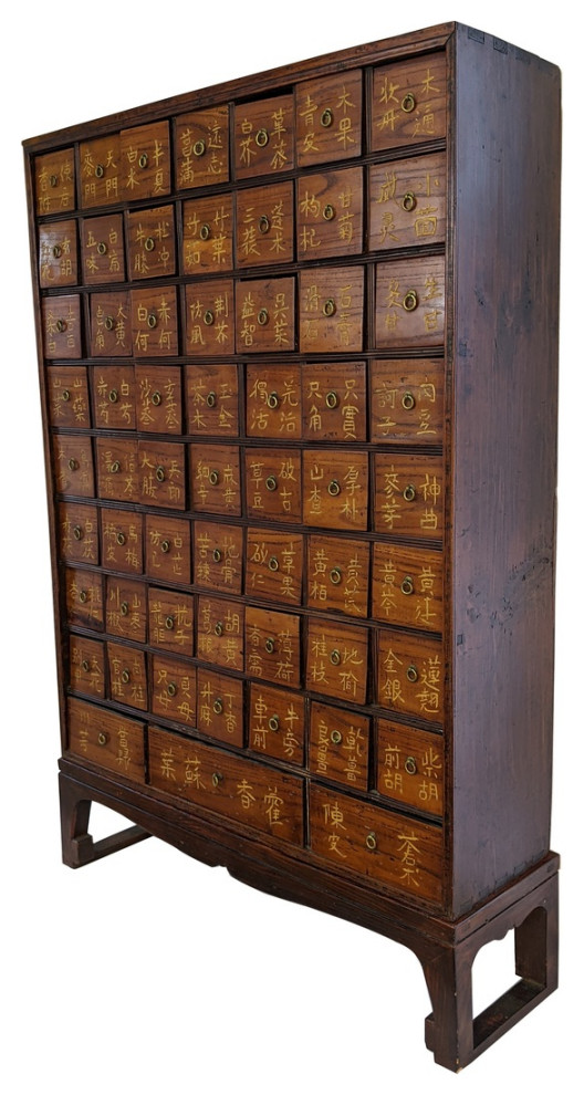 Antique Korean Medicine Asian Storage by