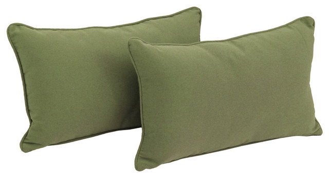 20" by 12IN Solid Twill Back Support Pillows, Sage