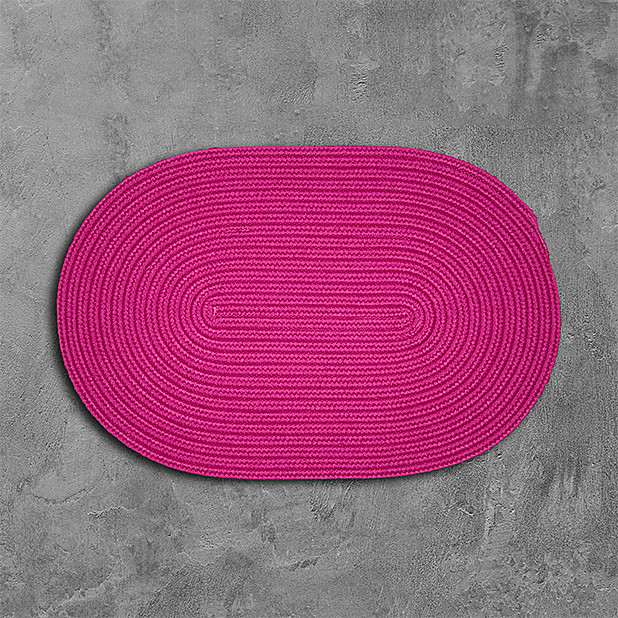 Boca Raton - Magenta 2'x7', Runner (Oval), Braided - Contemporary ...