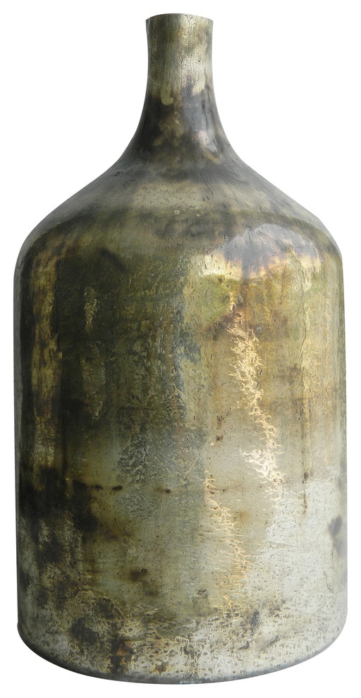 Metallic Vintage Mercury Glass Vase 10"x18"
