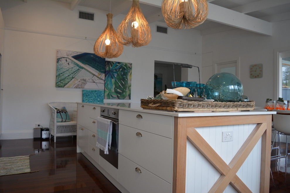 This is an example of a beach style kitchen in Adelaide.