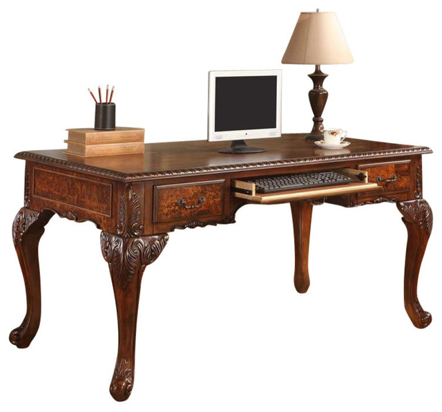 Cdexecutive Traditional Office Desk With Hand Carved Designs