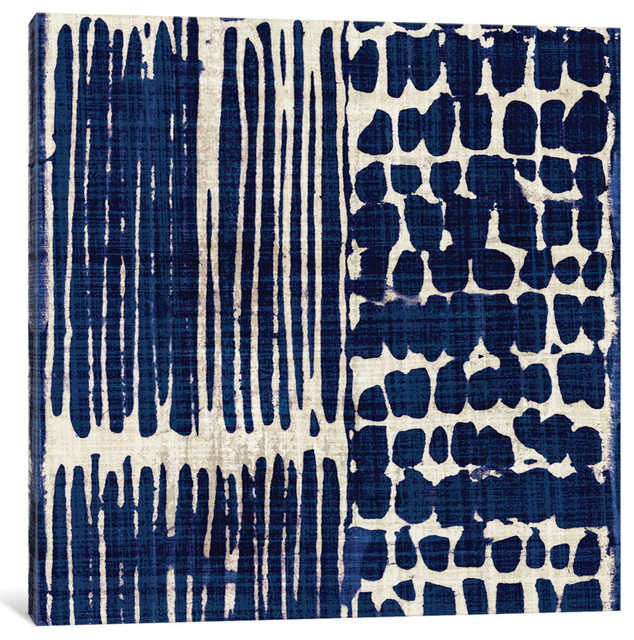 "Indigo Batik III" by Wild Apple Portfolio, 26"x26"x.75"