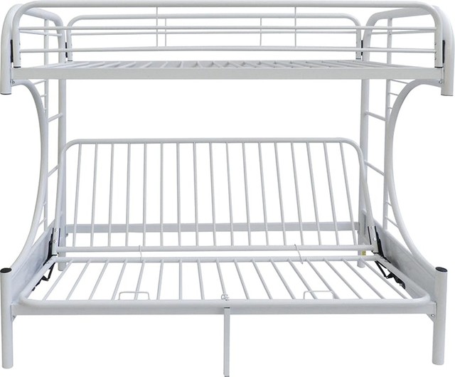 Acme Eclipse Twin Over Full Futon Bunk Bed White Contemporary Acme Eclipse Twin Over Full Futon Bunk Bed White Contemporary Beds By Gwg