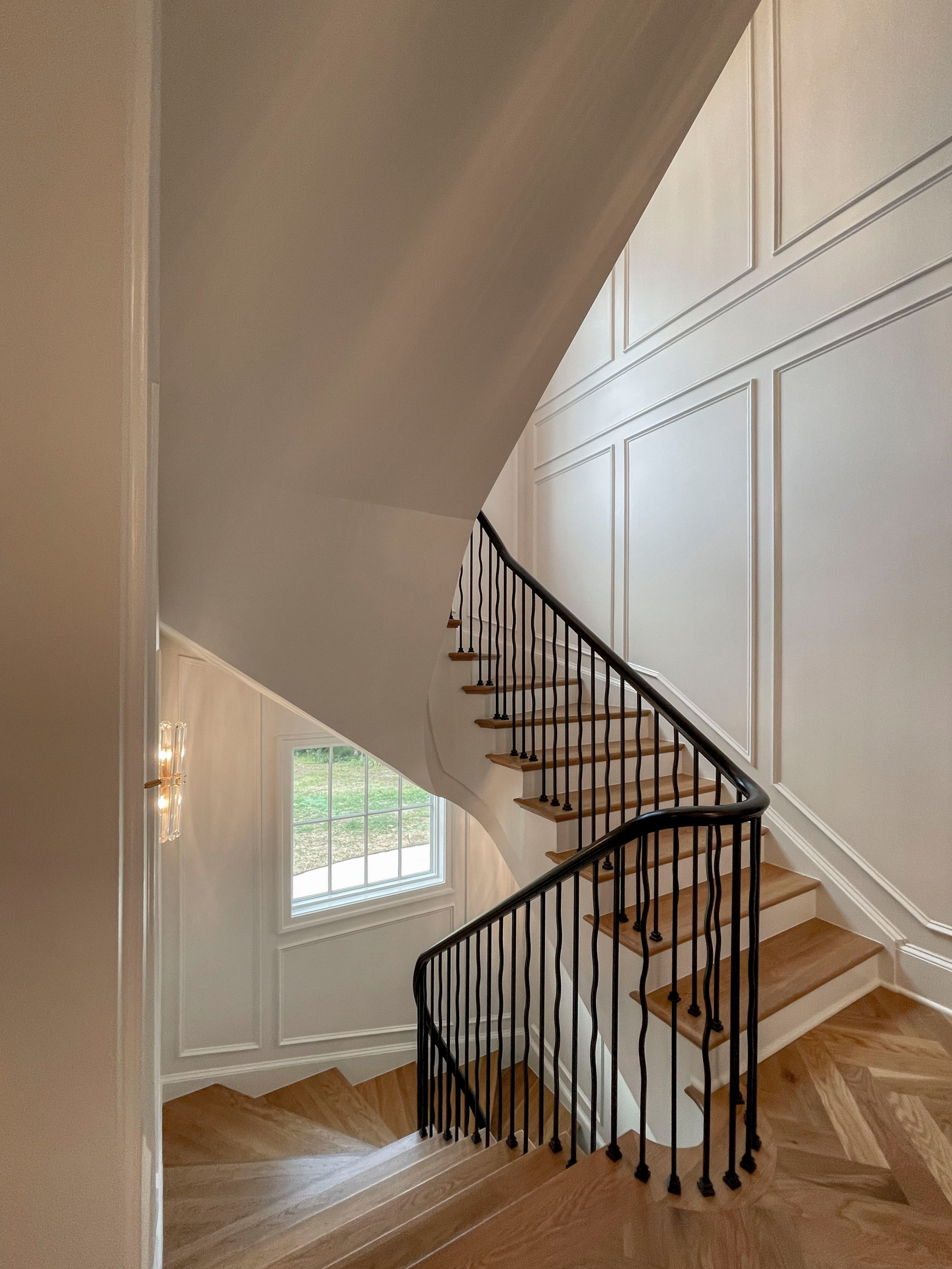 106_Modern Balustrade System Meets Traditional Winding Stairs, Aldie VA  20105