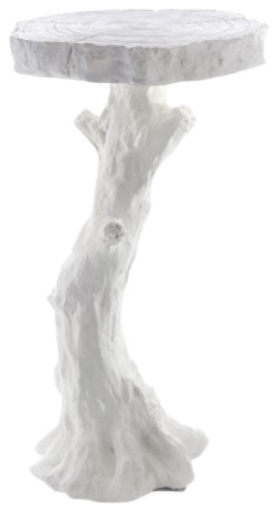 Twisted Tree Root White Accent Table Branch Faux Bois Rustic Vine
