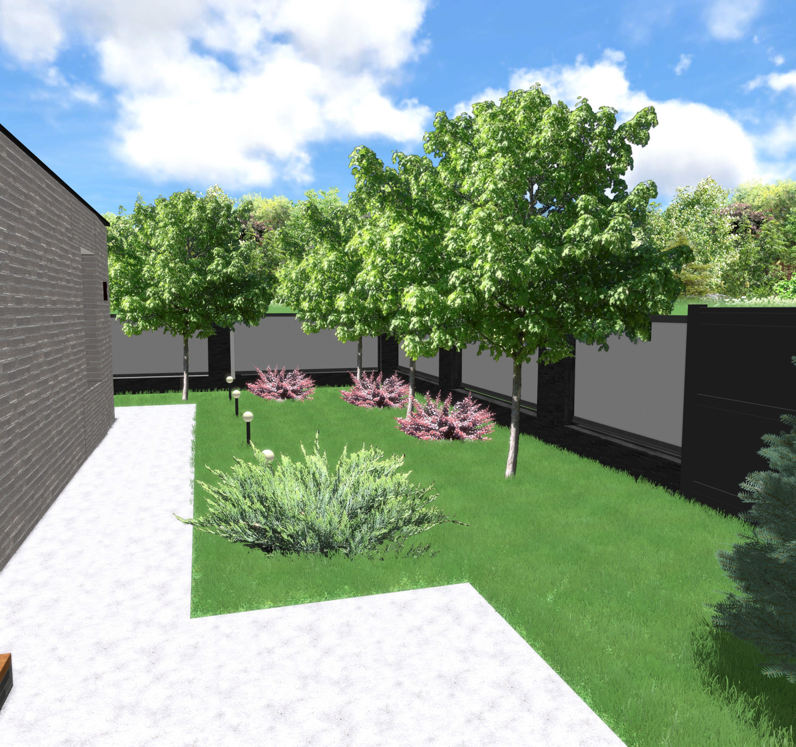 Проект участка с вертикальной планировкой. Подпорные стенки и перепады высот.