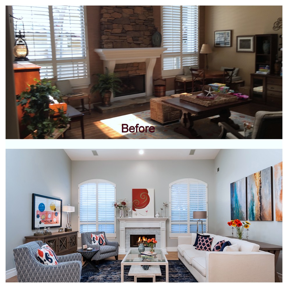 Inspiration for a coastal home design remodel in Los Angeles