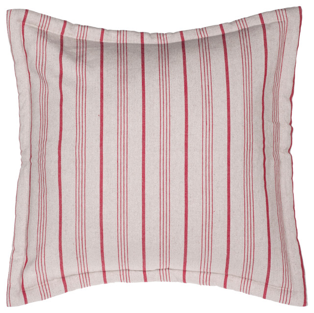 Burlap Stripe Euro Sham Farmhouse Decorative Pillows By 14