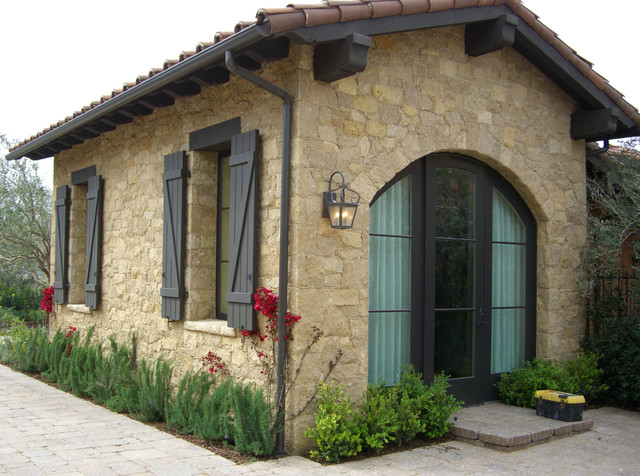 Tuscan Limestone mediterranean-shed