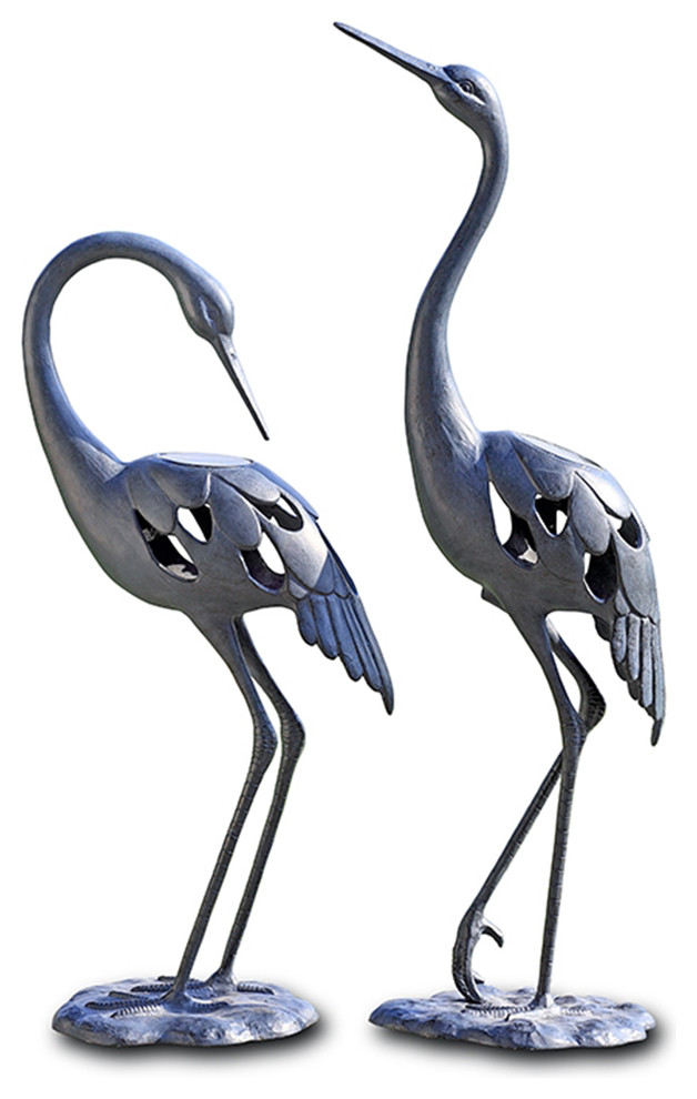Graceful Crane Pair Led Garden Sculpture Contemporary Statues And Yard Art By Imtinanz Llc Houzz - Crane Bird Garden Statue Graceful Crane Pair Led Garden Sculpture Contemporary Statues And Yard Art By Imtinanz Llc Houzz - Crane Bird Garden Statue