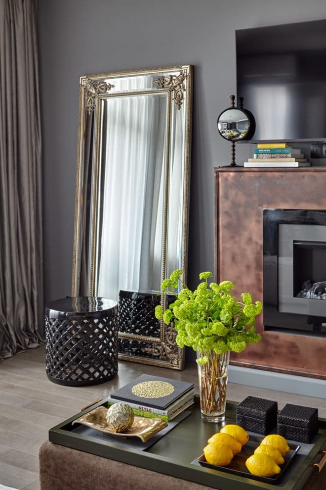 Дамская квартира в серых оттенках