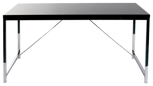 Gilbert Desk in  Black and Chrome