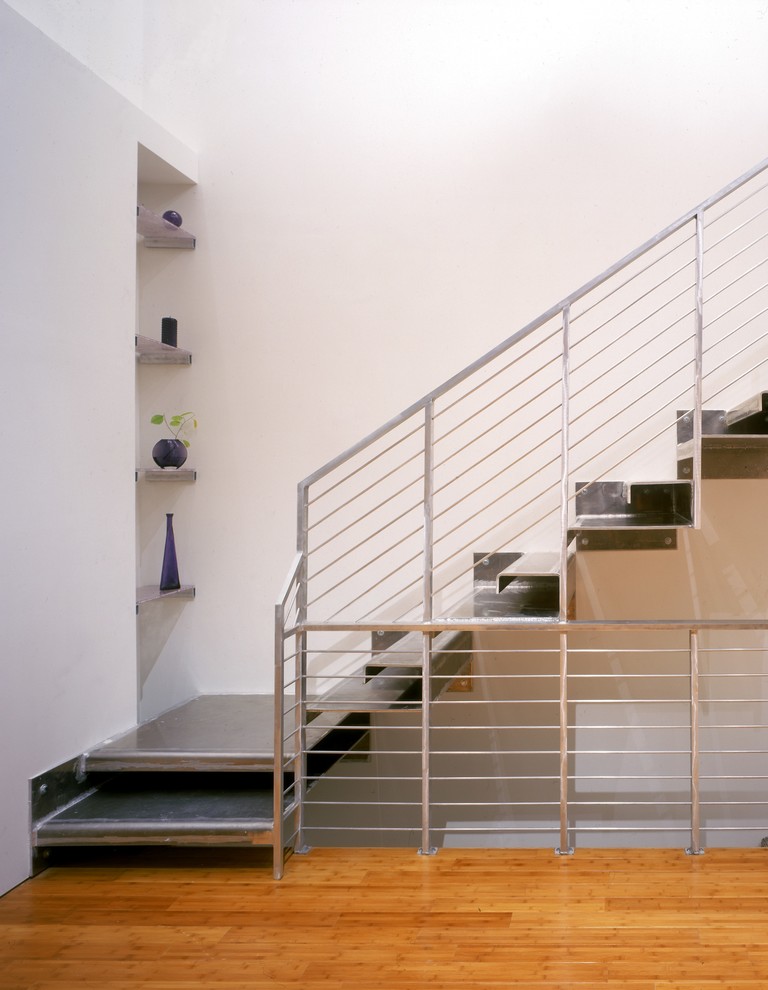 Contemporary metal l-shaped staircase in Wilmington.