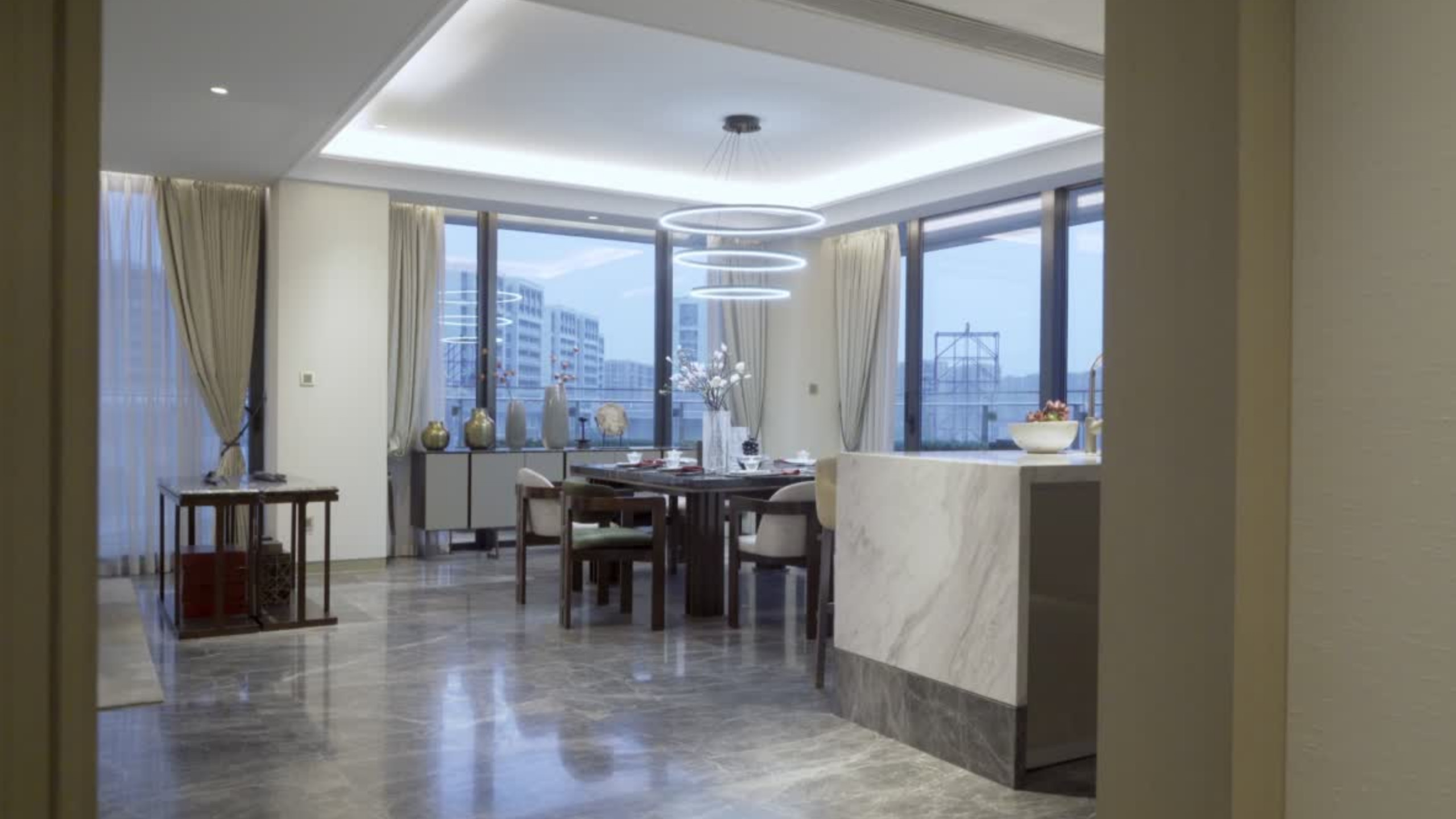 Sleek Modern Dining Room with Elegant Accents