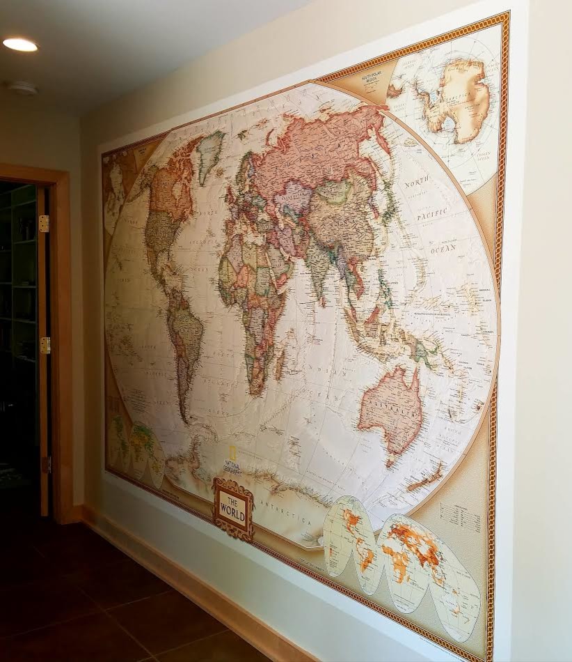 World Map Mural