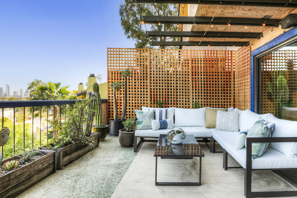 Eclectic deck in Los Angeles.