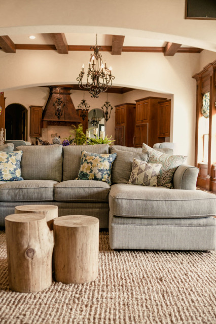 Costal Formal + Casual Living Room modern-wohnbereich