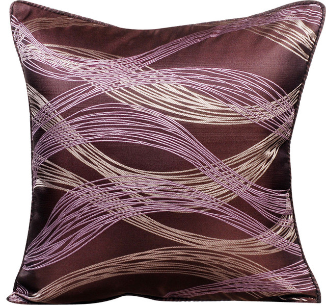 Purple Decorative Pillow Covers 18 X18 Silk Cur Purple Decorative Pillow Covers 18 X18 Silk Cur