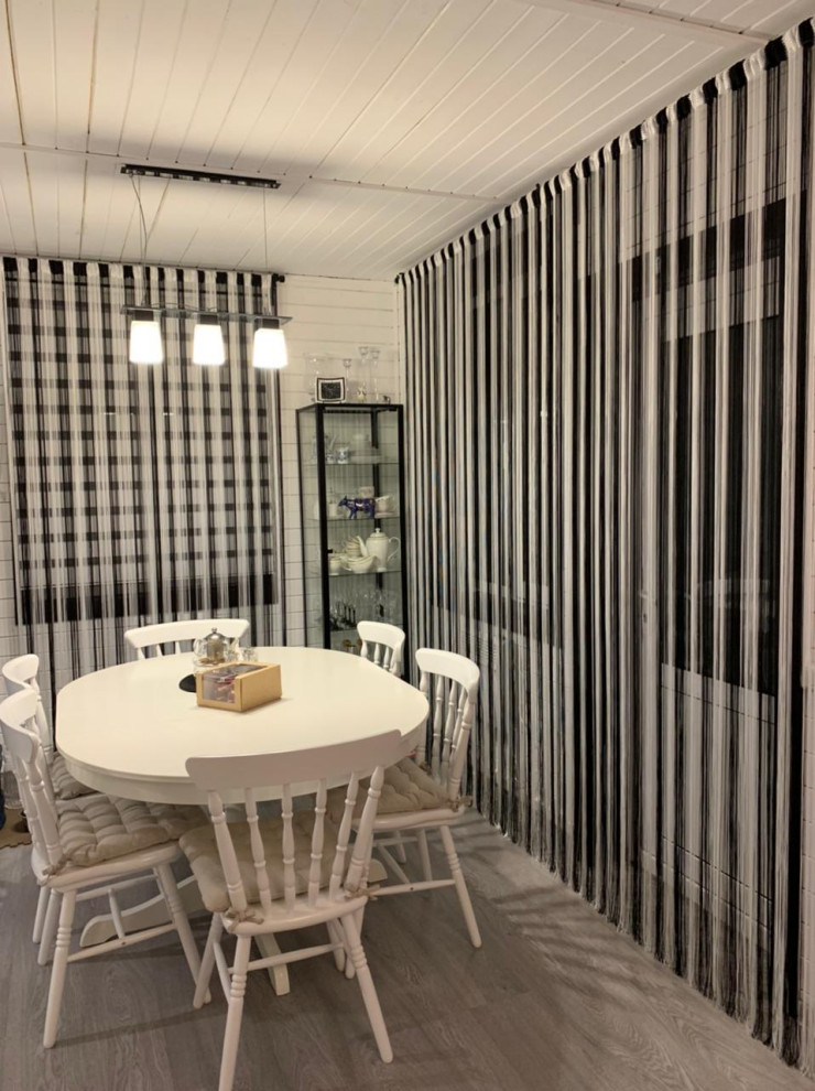 Нитяные шторы Nitiopt в интерьере кухни