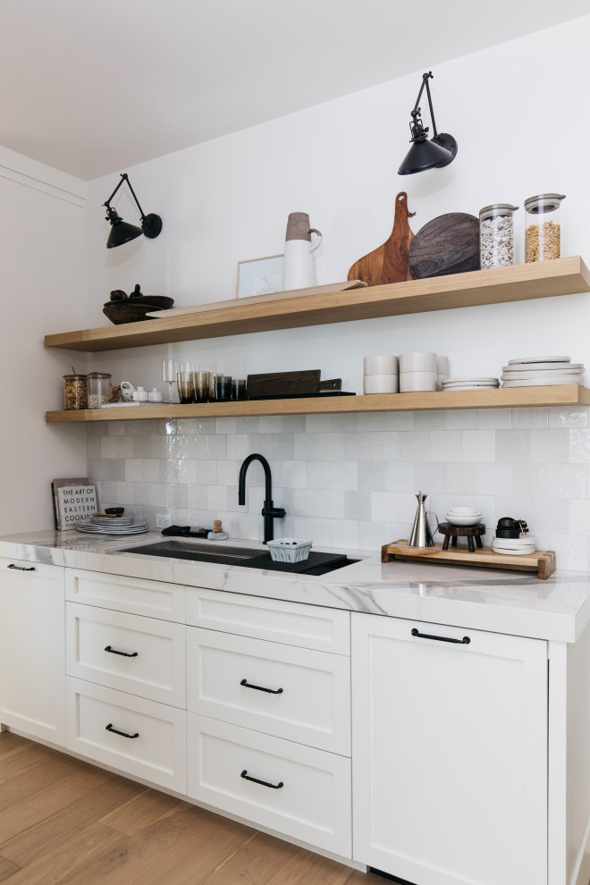 Inspiration for a transitional home design remodel in Phoenix