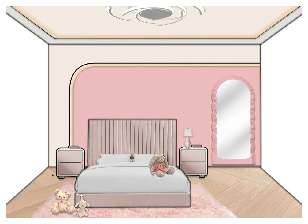 Blush Cloud Bedroom in Chelsea