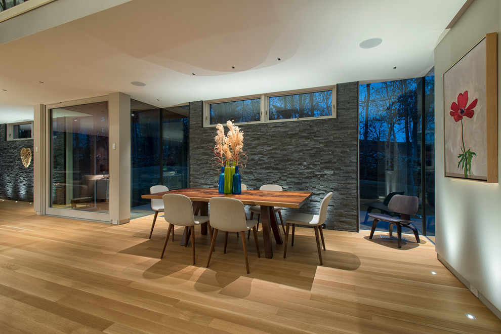 Photo of a contemporary dining room in New York.