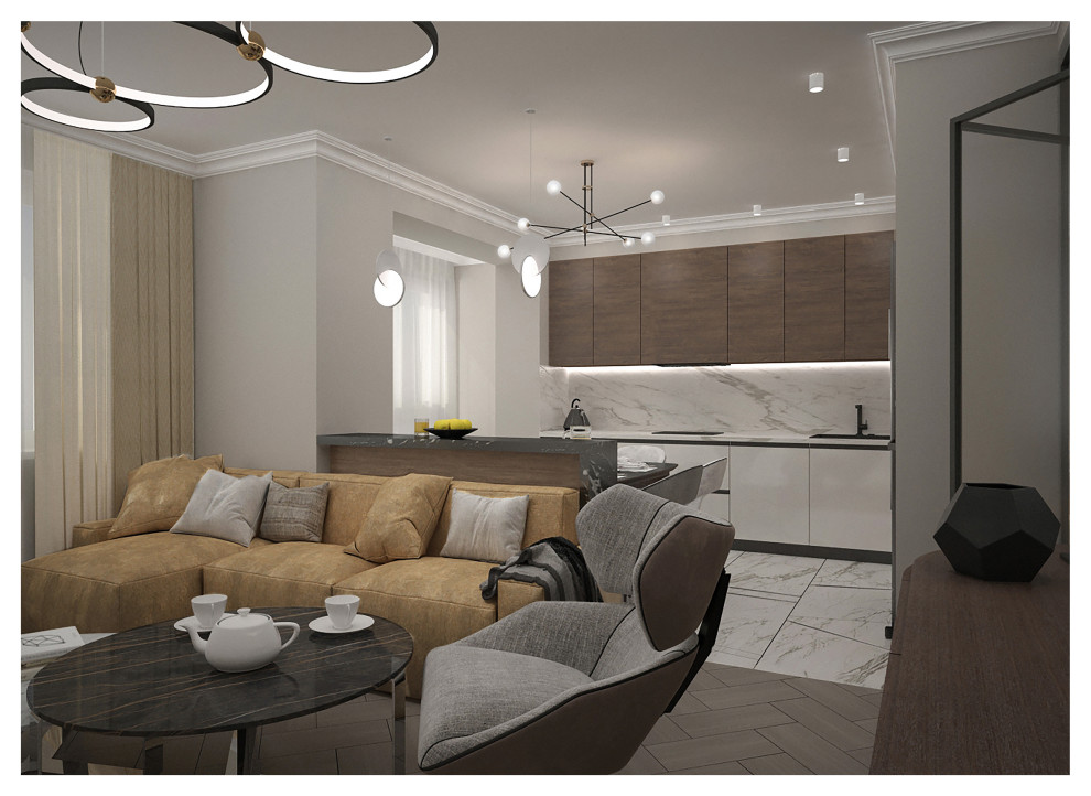 Проект интерьеров частной квартиры  в ЖК «КутузовГрад»