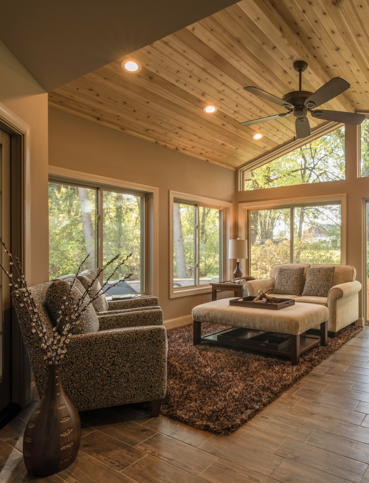 Transitional sunroom photo in Chicago