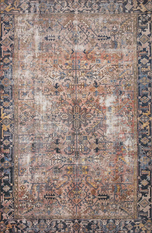 Loloi Jules Jul02 Vintage and Distressed Rug, Terracotta and Multi, 9