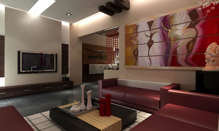 3D Interior Design -  Living Room 3D Interior Design | Living Room Wall Design