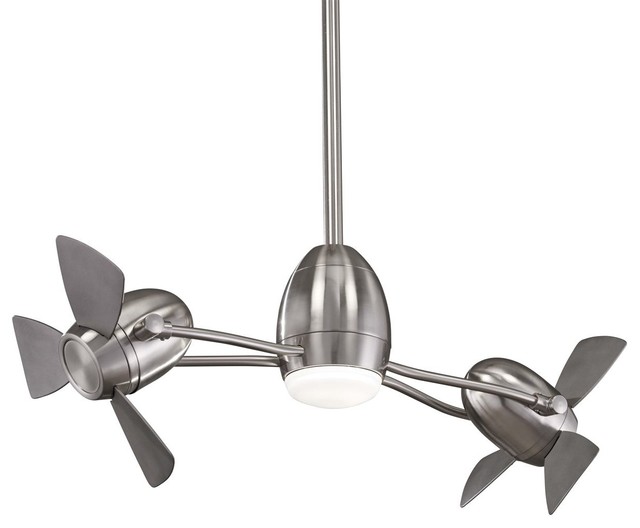 Minka Aire Gyro Ceiling Fan Brushed Nickel With Silver