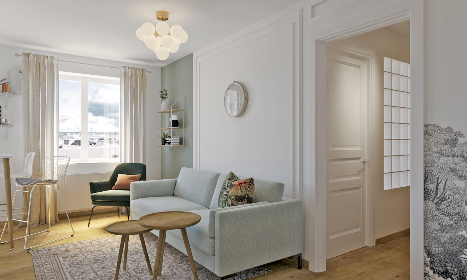 Трехкомнатные апартаменты в Таллине.