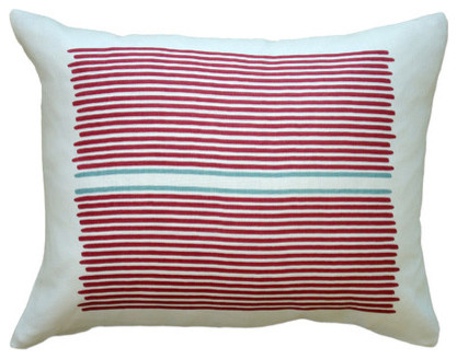Hand Printed Louis Stripe Pillow