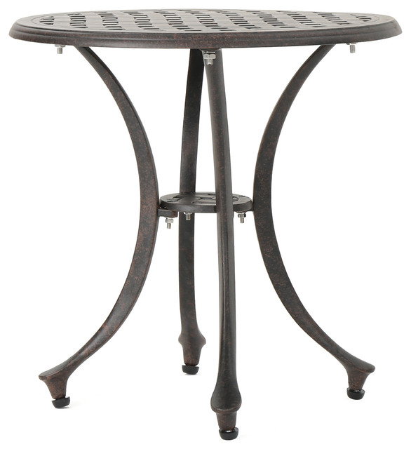 Louis Outdoor 19 Bronze Finished Cast Aluminum Side Table Louis Outdoor 19 Bronze Finished Cast Aluminum Side Table