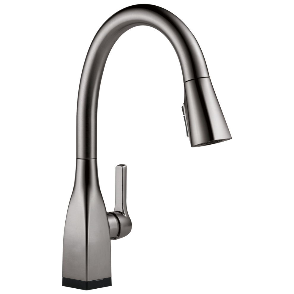 Delta Mateo Kitchen Faucet With Touch2O & ShieldSpray, Black Stainless