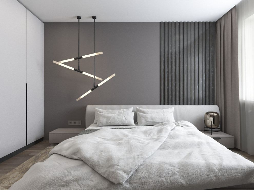 Варианты оформления стены в одной спальне