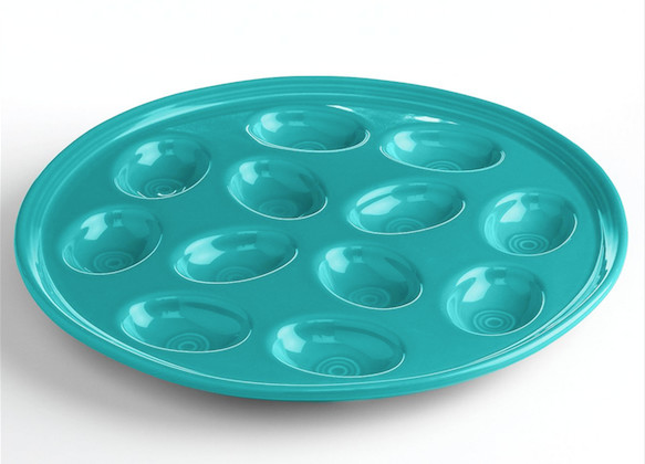Fiesta Egg Plate, Turquoise