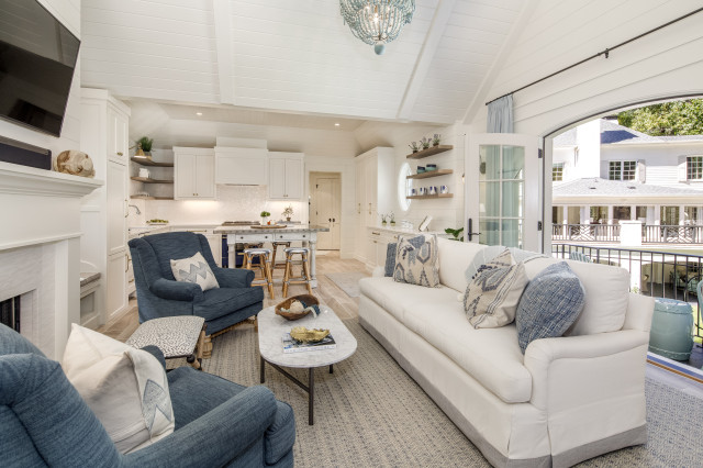 Amazing Pool House beach-style-living-room