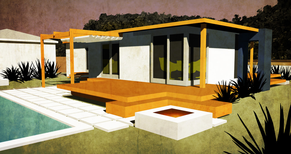Rear Lounge and Firepit