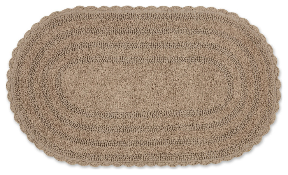 DII Stone Large Oval Crochet Bath Mat - Contemporary - Bath Mats - by ...