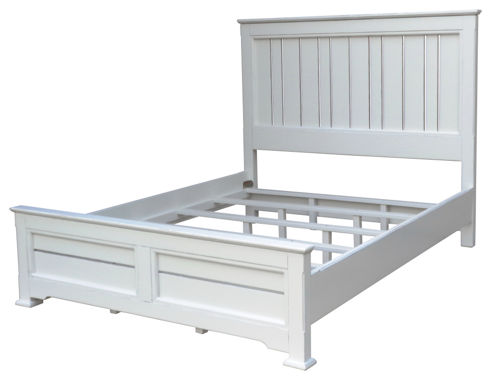 Cottage Queen Bed Transitional Panel Beds by Trade Winds