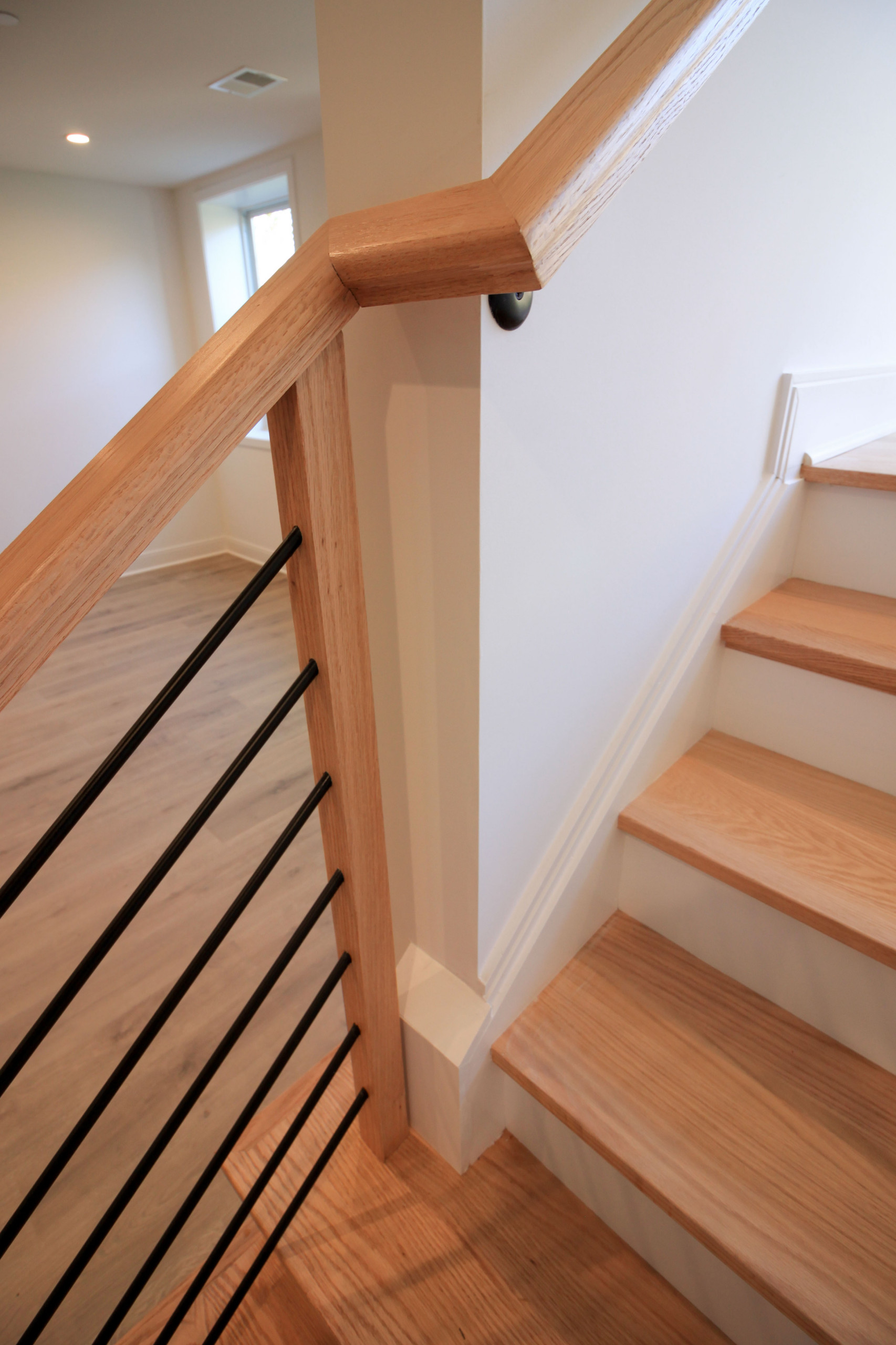 94_Neutral Color Floating Staircase with Metal Balusters, Bethesda MD 20817